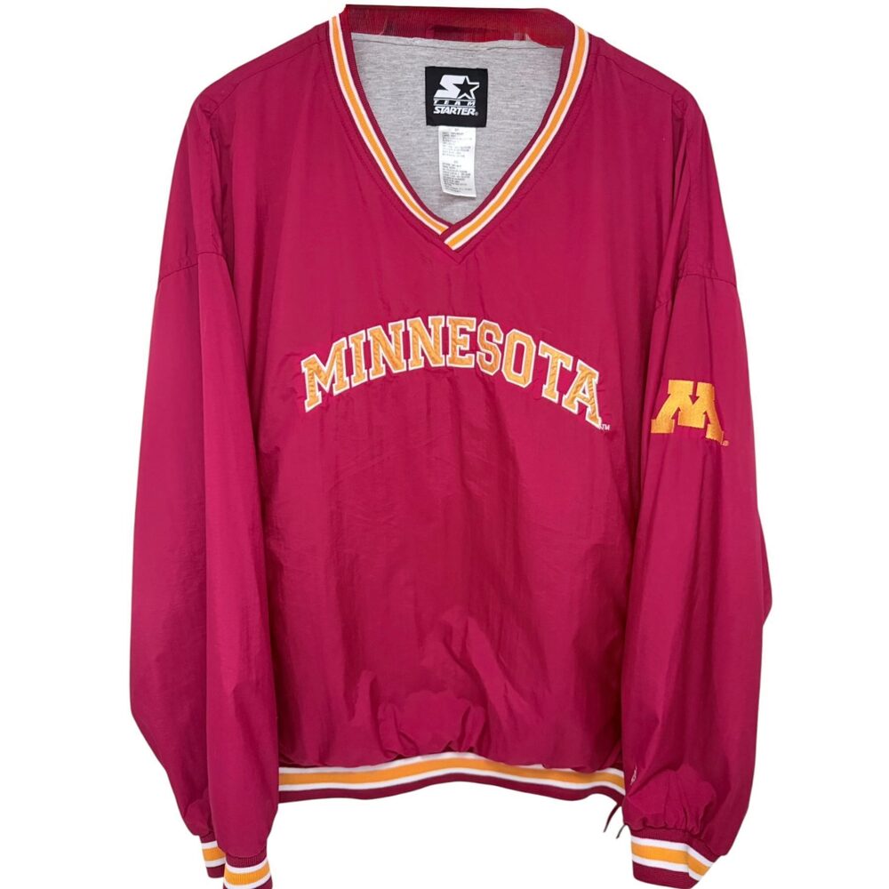 Starter Minnesota Golden Gophers Pullover Jacket Men's 2XL Maroon NCAA